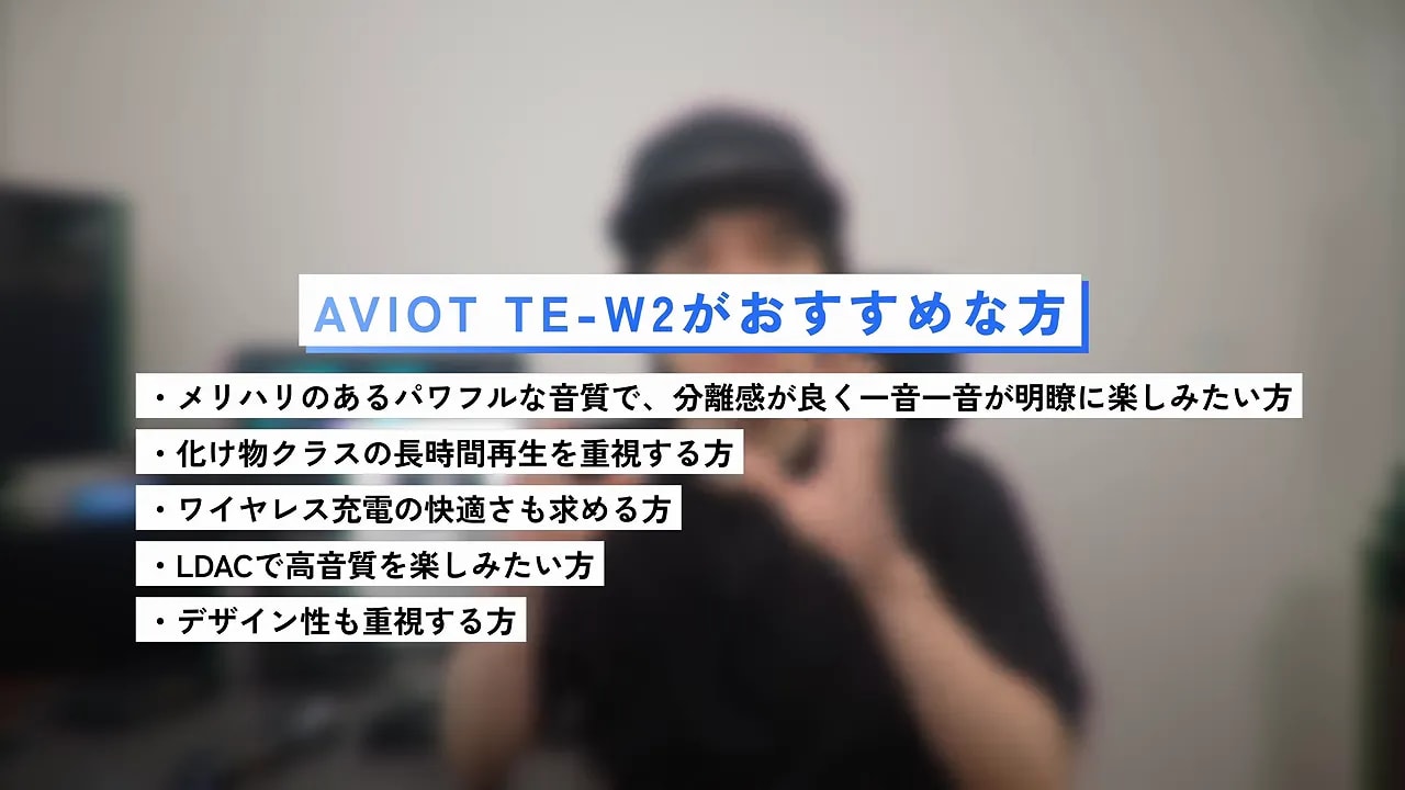 TE-W2がおすすめな人をまとめた箇条書き
